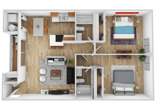 Two Bedroom Two Bathroom 35-203 floor plan